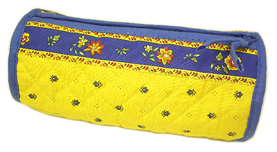 Provence Quilted Pouch ROUCY(Calissons. yellow x blue)